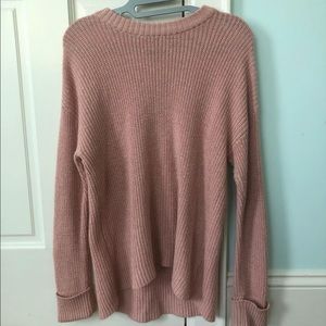 powder pink sweater